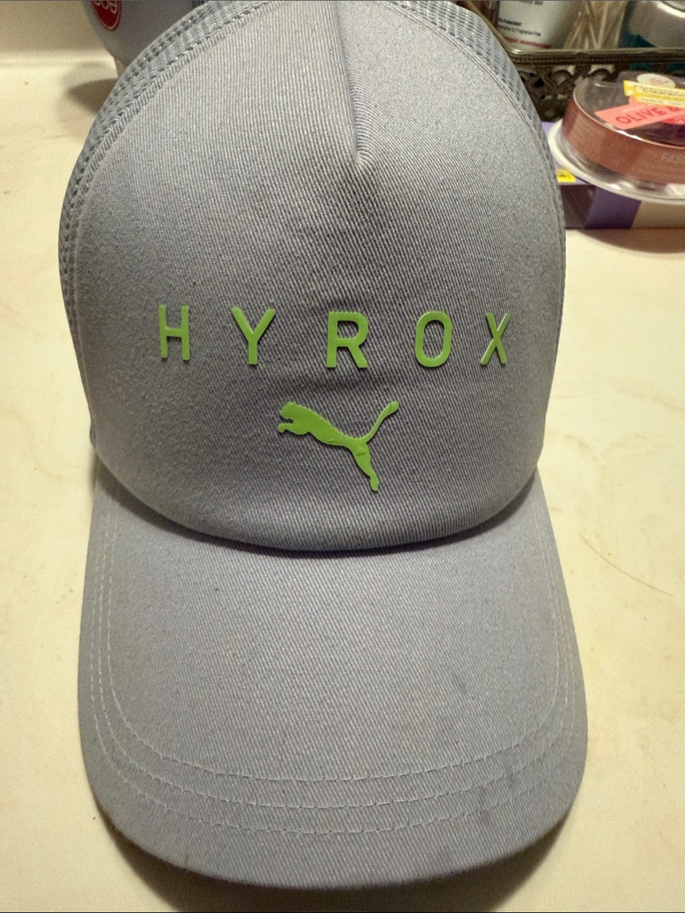 Puma x HYROX Light Purple Baseball Cap with Lime Green Logo
